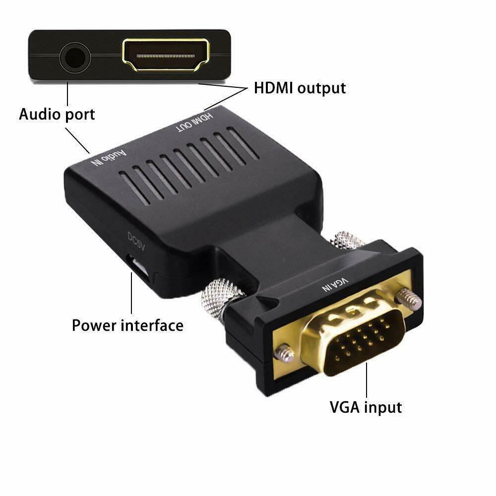 BTLIMER Cáp ChuyểN VGA Sang HDMI 1080P Cho MàN HìNh Laptop / PC / TV / VGA