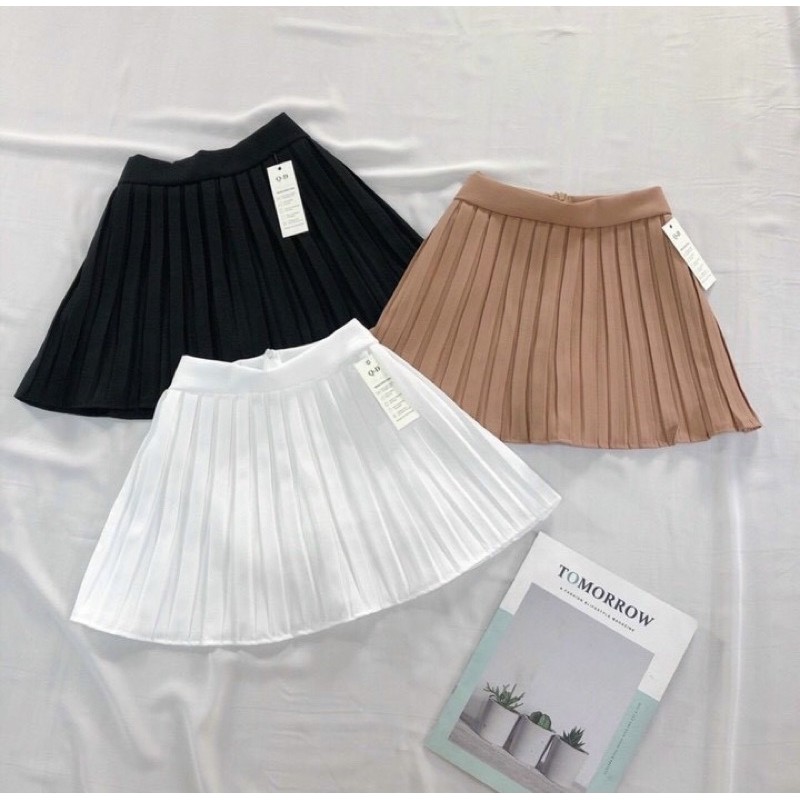 Chân váy ngắn xếp ly chất tuyết mưa dày đẹp có lót trong