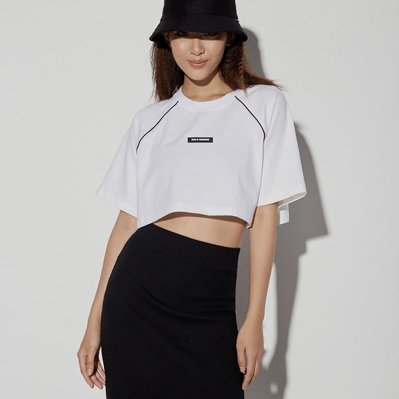 Áo Croptop Nữ Trơn Siêu Xinh ⚡ Áo Phông Nữ Freesize Hai Màu