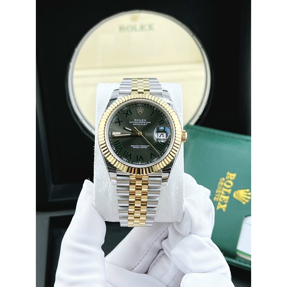 Đồng hồ nam Rolex Day-Just Gold 36-42mm máy ETA Calibre 3235 28800mph, kính sapphire nguyên khối, seri card trùng khung