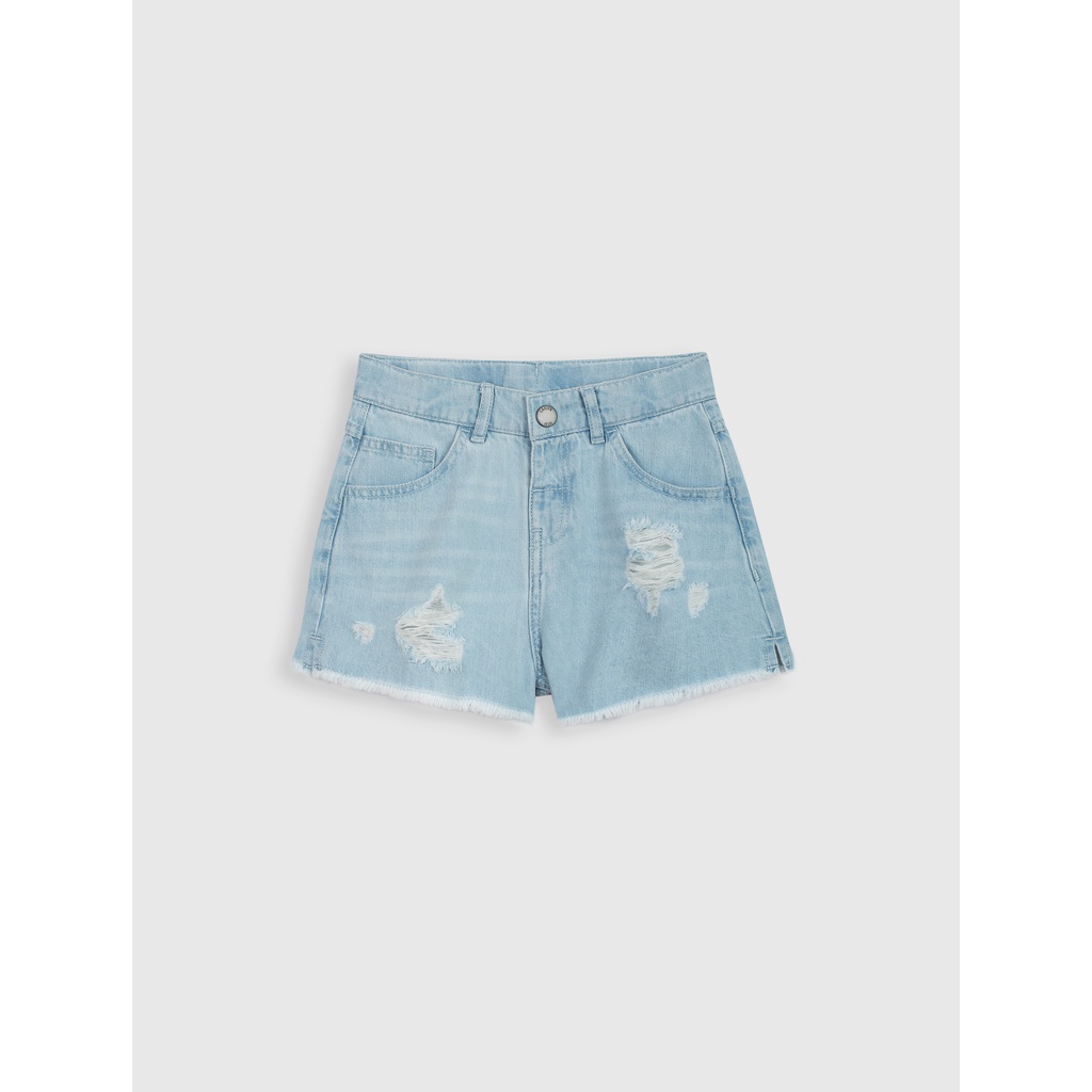 Quần short bé gái CANIFA chất jeans cotton - 1BS21C004