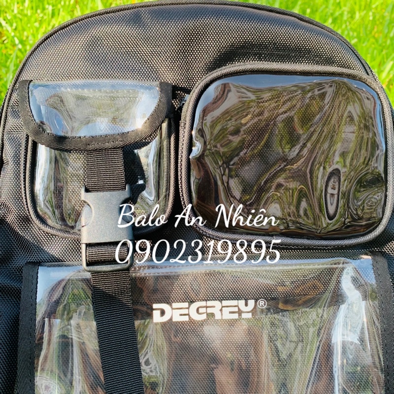Balo Local Brand Degrey Basic Backpack Đen Đi Học, Đi Chơi Thời Trang Chống Nước (Full Tag Và Giấy Thơm)