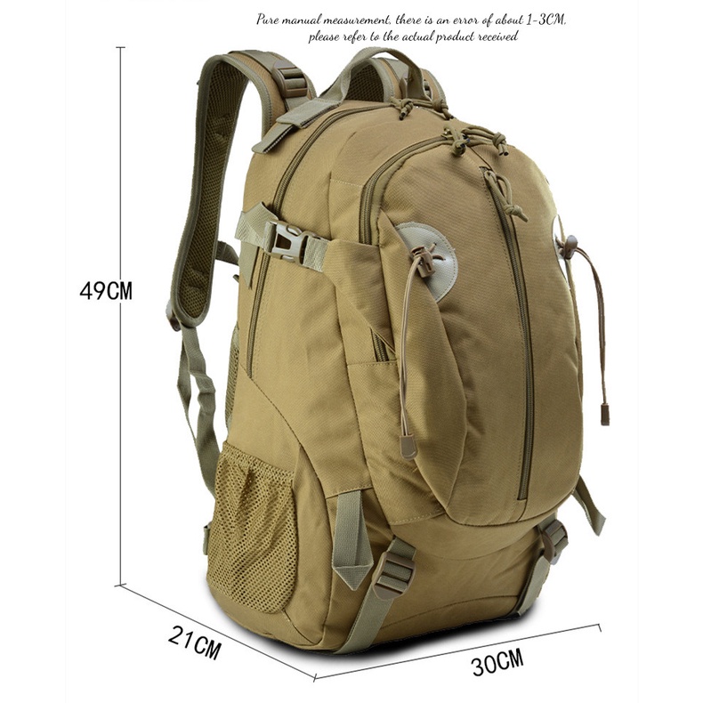 Balo Thể Thao Bằng Vải Oxford Chống Nước Họa Tiết Rằn Ri Phong Cách Quân Đội Cho Nam Lưng