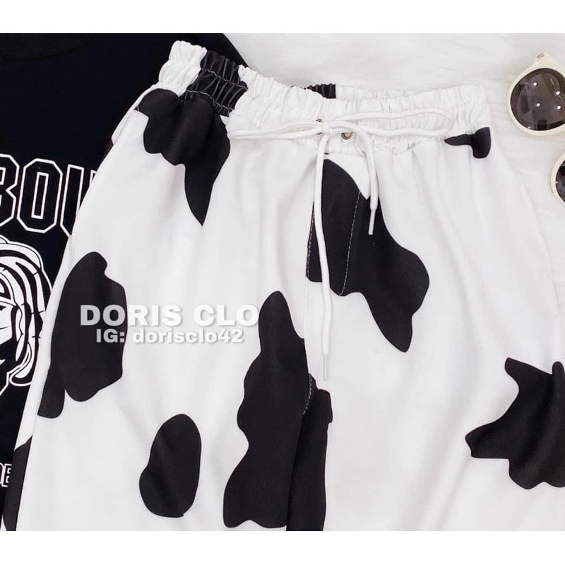 [Rẻ vô địch] Bộ áo HARBOUR đeo mặt nạ phối quần dài loang thụng bò sữa gấu bo. | BigBuy360 - bigbuy360.vn