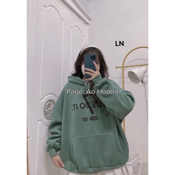Áo hoodie nỉ cotton tus do it LN12