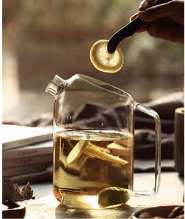Bình nước thuỷ tinh nghiêng 1l