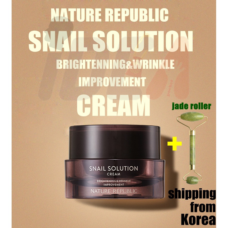 ốc sên Kem dưỡng da ốc sên mặt Kem NATURE REPUBLIC SNAIL SOLUTION CREAM