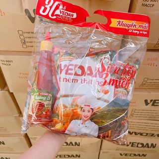 Hạt nêm vedan - combo 2 túi + 1 chai tương ớt