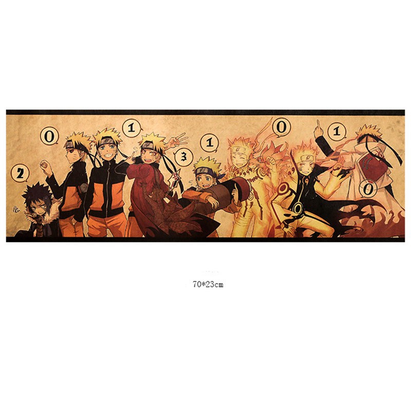 Poster trang trí in hình nhân vật hoạt hình Naruto