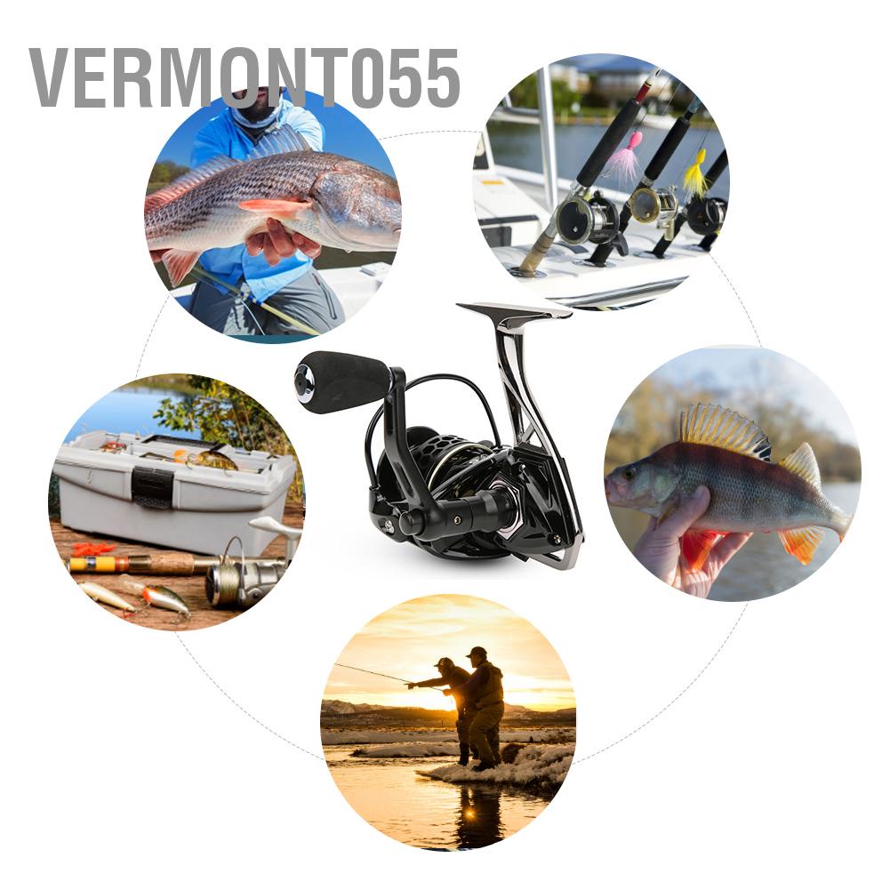 Vermont055 Metal Right / Left Interchangeable Spinning Fishing Reel Saltwater Fish Bait Casting Wheel