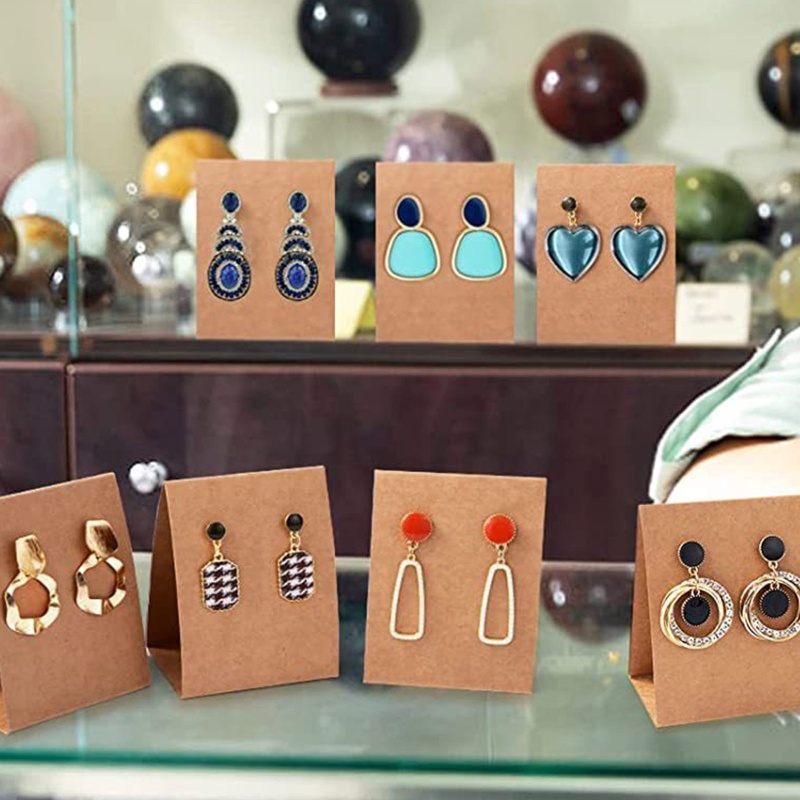 Thẻ Trưng Bày Bông Tai DIY 100 Cái Kèm 200 Thẻ