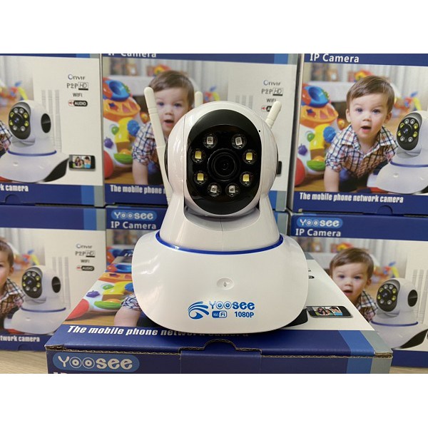 Camera Yoosee trong nhà có màu, xoay 360 độ, Full HD 1080P - Camera 3 râu kèm thẻ nhớ yoosee | BH 6 Tháng | BigBuy360 - bigbuy360.vn