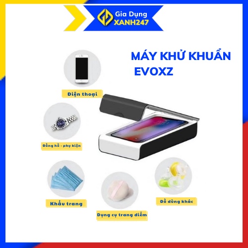 Máy khử khuẩn nano EVOXZ, khử trùng điện thoại, vật dụng cá nhân, khẩu trang