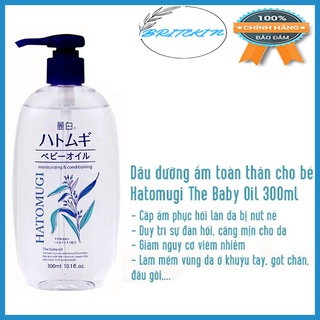 Dầu Dưỡng Ẩm Cho Bé Hatomugi Chiết Xuất Hạt Ý Dĩ 300ml