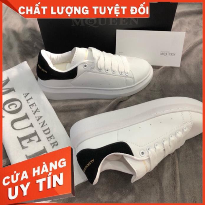 Giày Thể Thao Nam Nữ Trắng Cổ Thấp Giày Mc Queen MCQ Gót Nhung Đế Khâu Bản Trung - Hàng nhập khẩu 📴