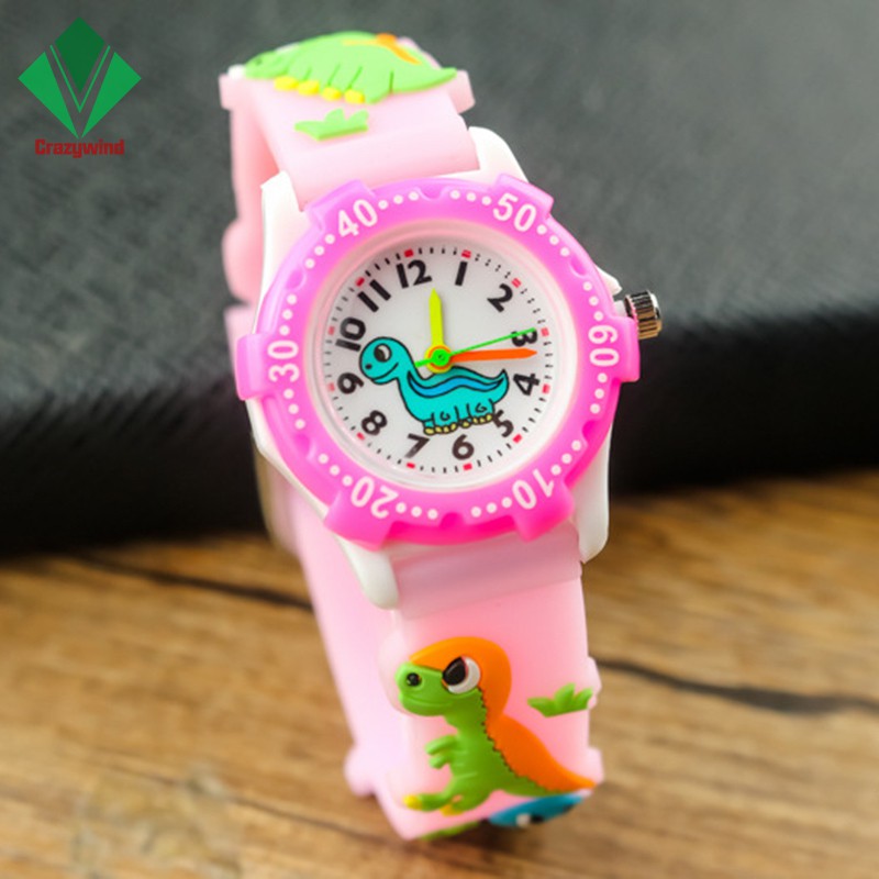 Đồng Hồ Đeo Tay Dây Silicon Họa Tiết Khủng Long 3D Cho Bé | BigBuy360 - bigbuy360.vn