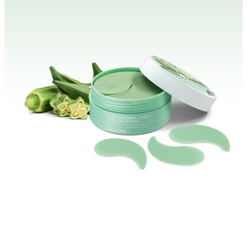 Mặt Nạ Mắt Chiết Xuất Đậu Bắp Chống Thâm Jayjun Okra Green Eye Gel Patch 60 miếng 350g