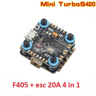 Bộ Skystarts Mini TurboS420 tháp bay hai lớp F405 điều khiển chuyến bay 20A 4 in 1 ESC