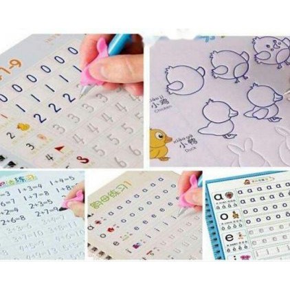 SET 3 QUYỂN TẬP TÔ TỰ BAY MỰC CHO BÉ TẶNG KÈM BÚT VÀ NGÒI