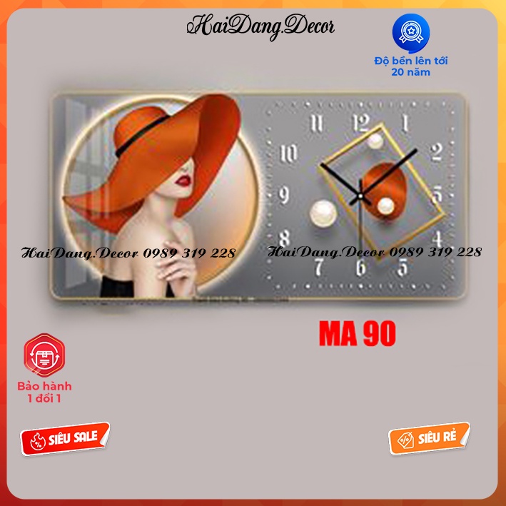 Tranh đồng hồ treo tường tráng gương cao cấp decor trang trí nhà cửa , phòng khách, phòng ngủ, cầu thang phong cách mới