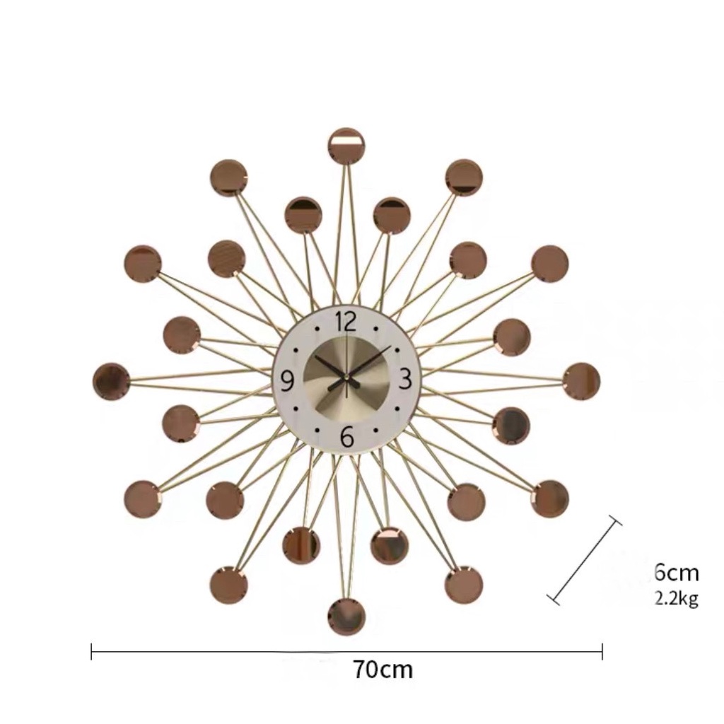 Đồng hồ treo tường nghệ thuật gương tròn ĐH2395