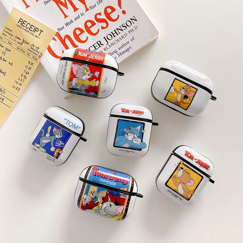 Hộp đựng airpods với hơn 20 hình hoạt hình 3D có móc silicone bảo vệ tại nghe Bluetooth | BigBuy360 - bigbuy360.vn