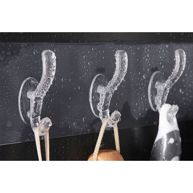 Móc dán tường với 6 móc treo đồ dùng đa năng dành cho phòng tắm/bếp