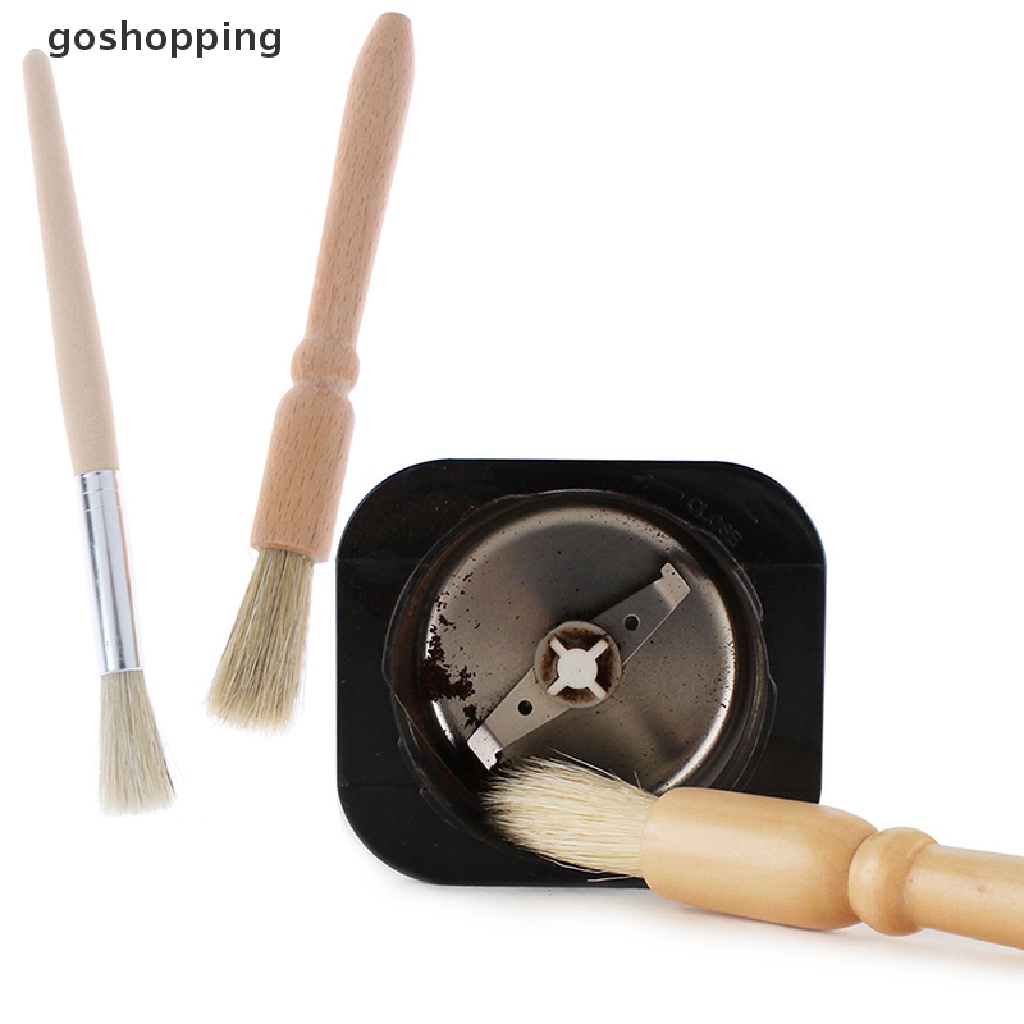 Chổi Quét Bụi Máy Xay Cà Phê Tay Cầm Bằng Gỗ Tự Nhiên