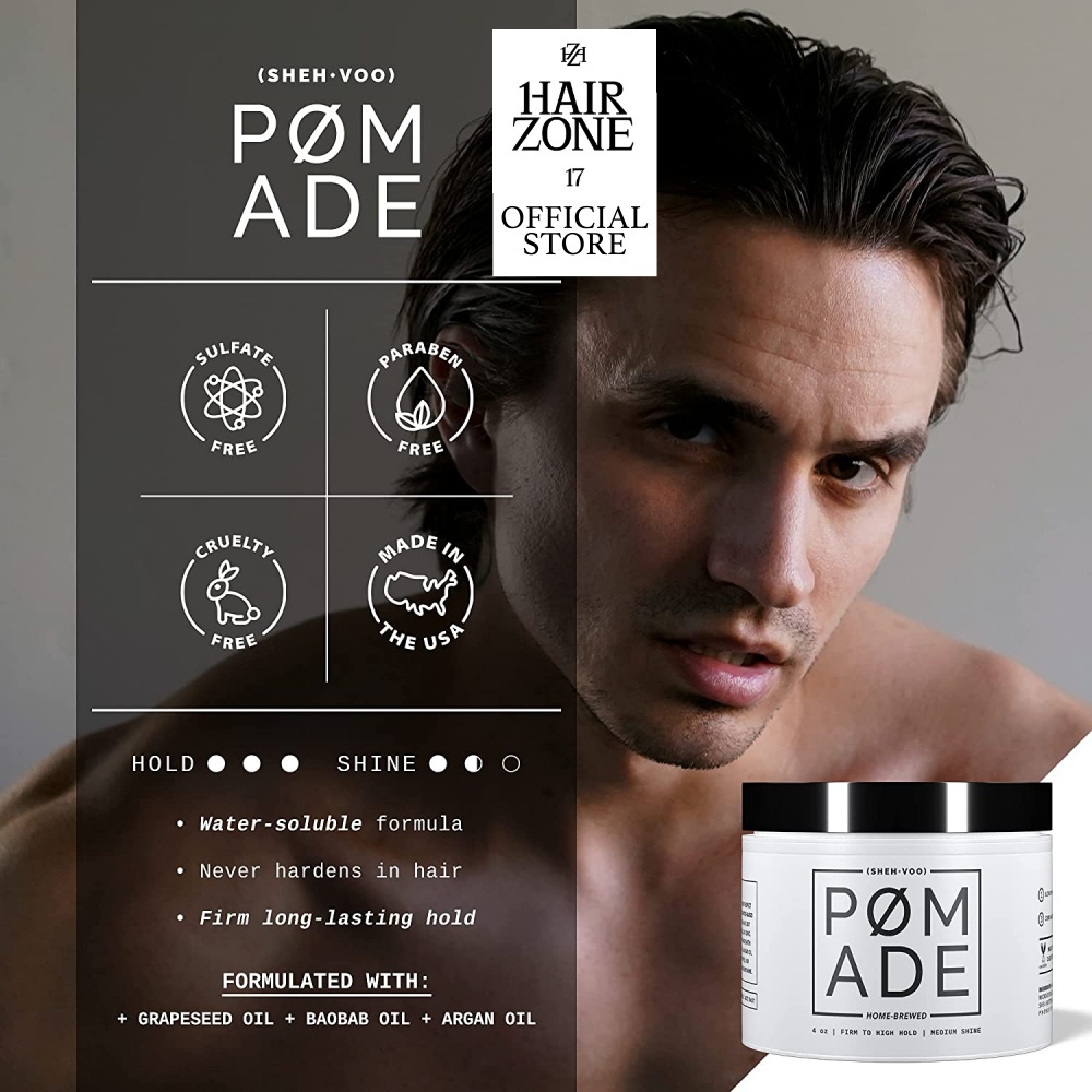 Vuốt tóc tạo kiểu dành cho nam từ (SHEH•VOO) Pomade – gốc nước loại 114gram chính hãng SHEH VOO