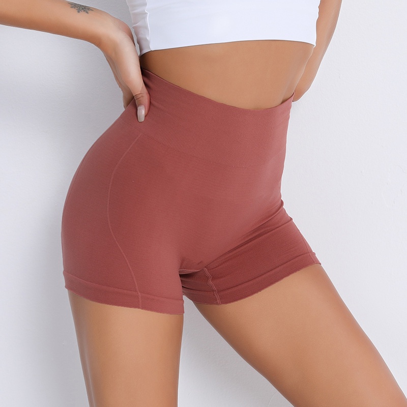 Quần short ECMLN lưng cao co giãn không đường may dành cho nữ tập yoga/ chạy bộ