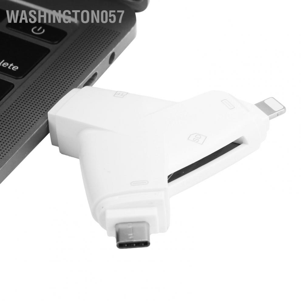 Washington057 3 in 1 USB Multi Memory Card Reader Adapter for IOS/Type‑C Interface