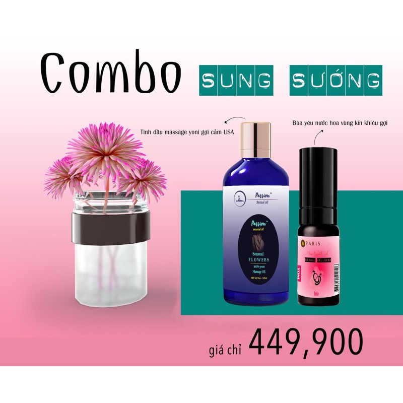 Combo of Passion Sensual Massage Oil and Yoni Perfume
