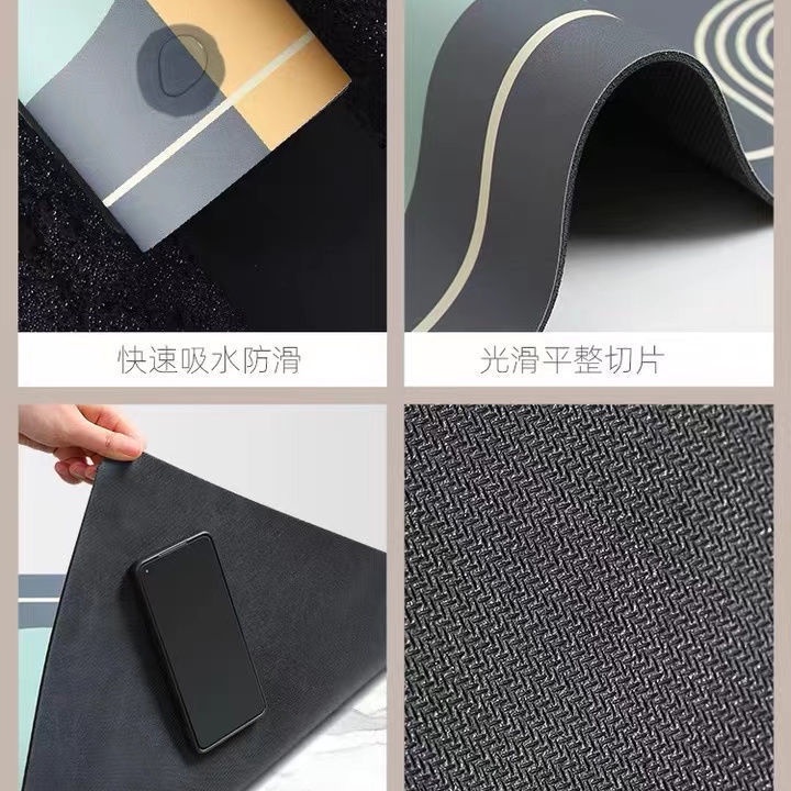 Thảm chùi chân thấm nước,Thảm lau chân nhà tắm chống trượt Gu Decor Wooden