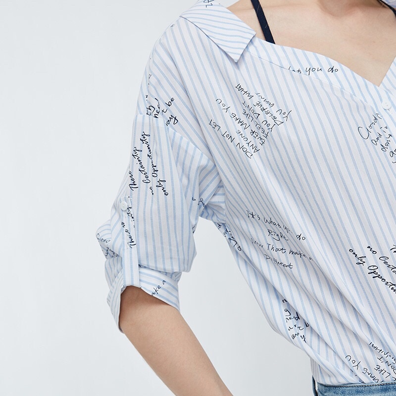 Áo sơ mi sọc xanh Vero Moda