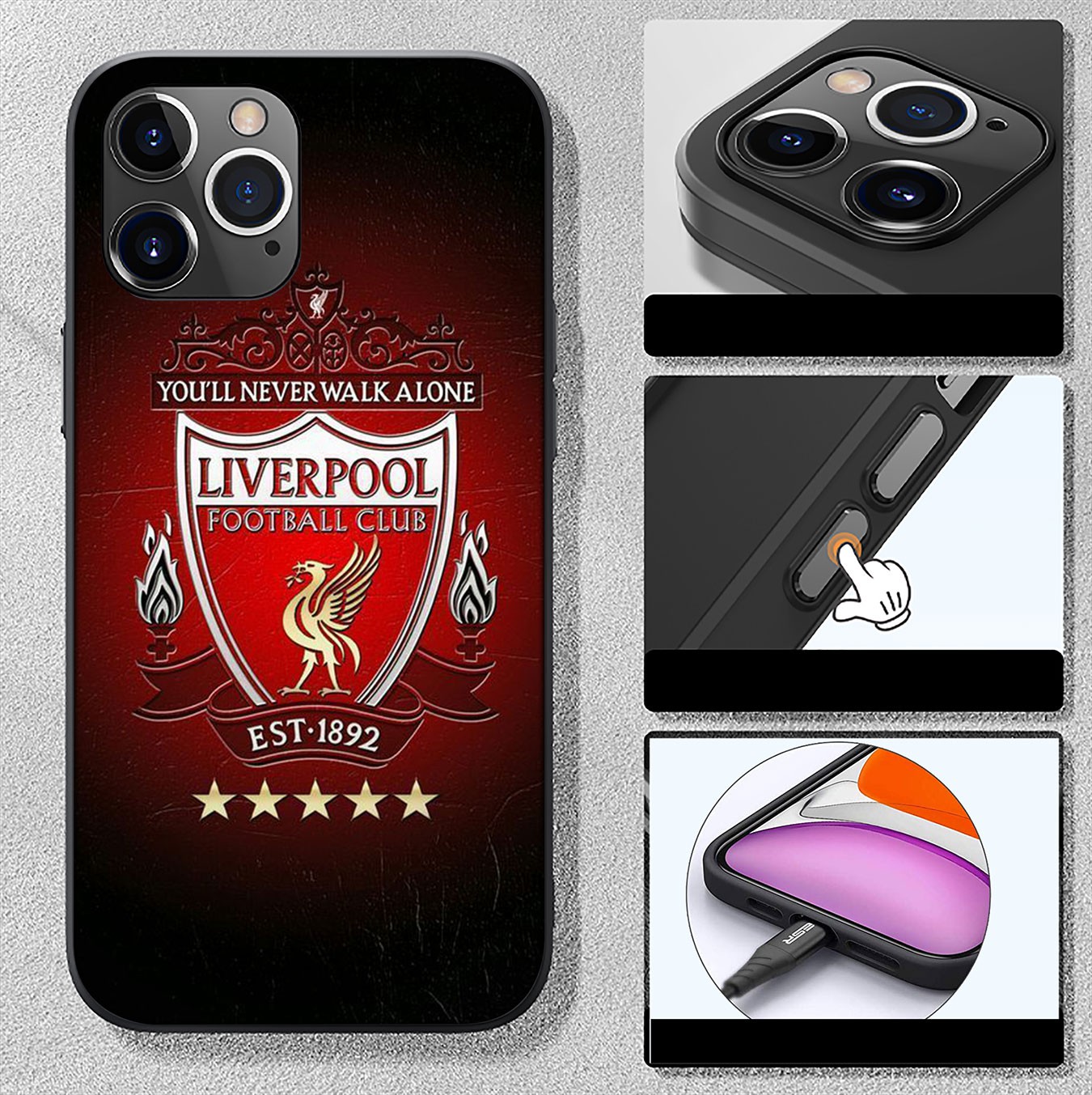 Samsung Galaxy S21 Ultra S8 Plus F62 M62 A2 A32 A52 A72 S21+ S8+ S21Plus Casing Soft Silicone Liverpool Football logo Phone Case