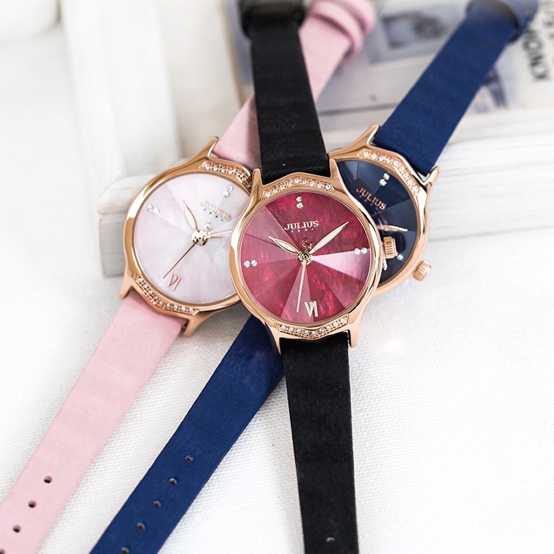 Đồng hồ nữ julius JA 1155 dây da