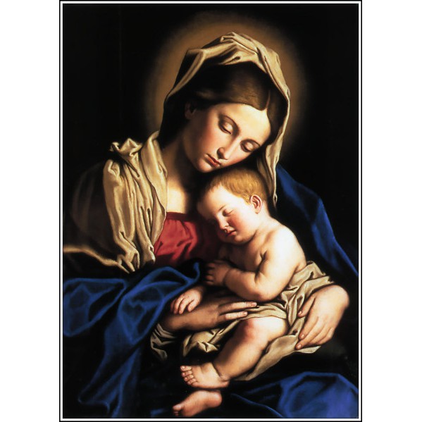 Tranh đính full đá 5D Đức Mẹ Maria và Chúa Jesus