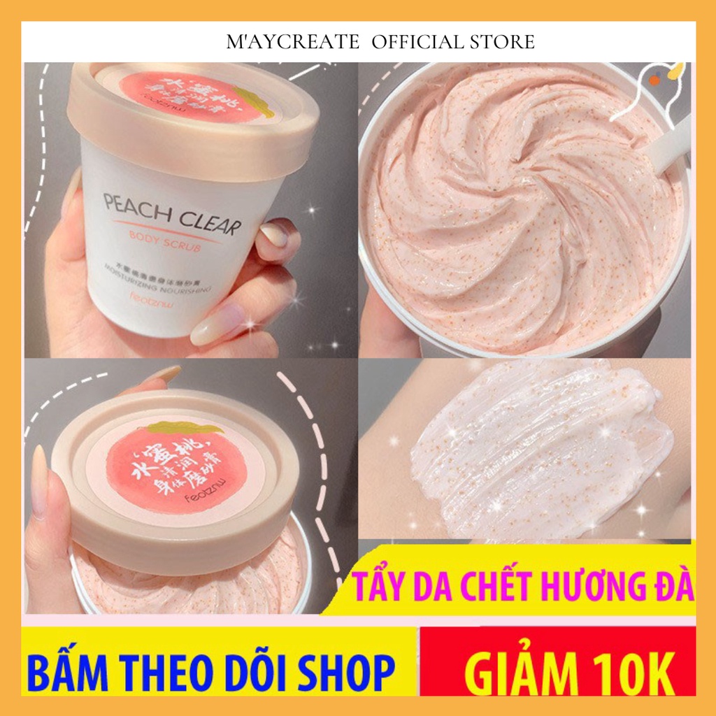 Tẩy Tế Bào Chết toàn thân đào HEYXI Peach kem thải độc tố da HTTBC1