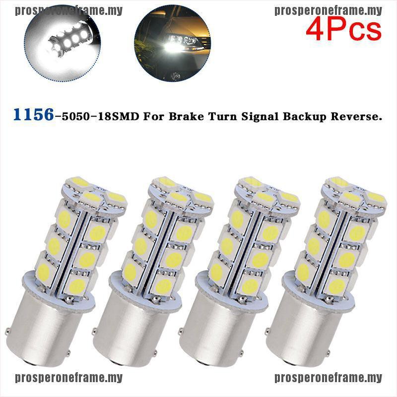 Set 4 Đèn Led Tín Hiệu 12v 1156 Ba15s 5050 18smd Cho Xe Hơi