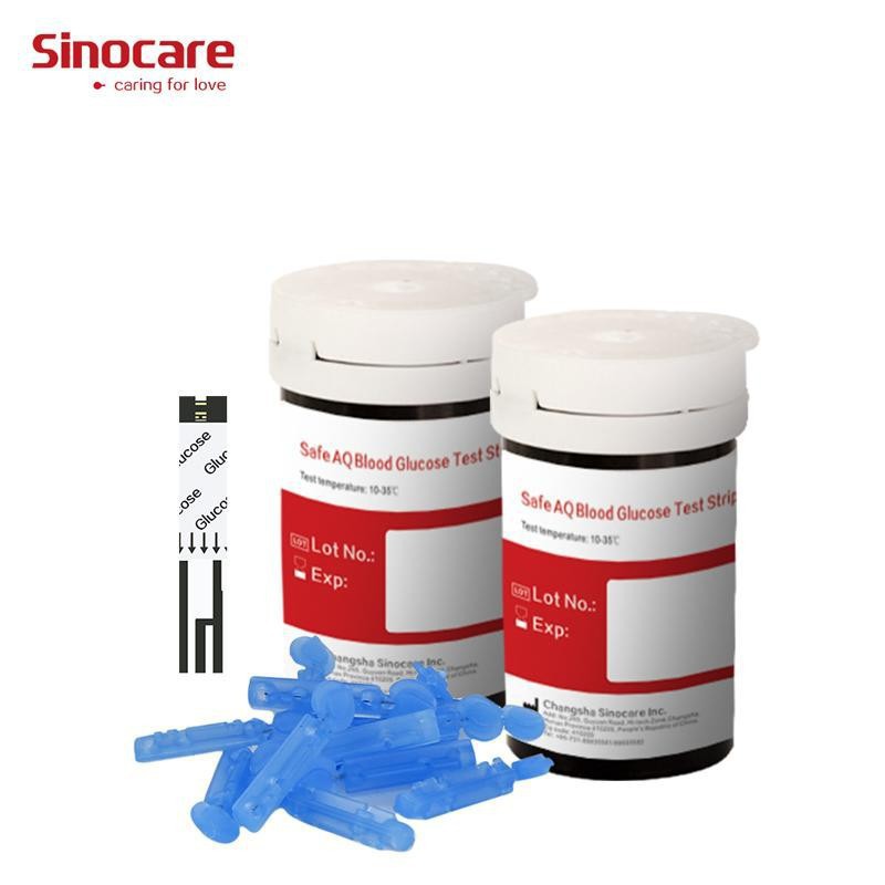 Hộp 50 que thử đường huyết Sinocare Safe AQ + Tặng 50 kim lấy máu Y TẾ NGUYỆT ANH