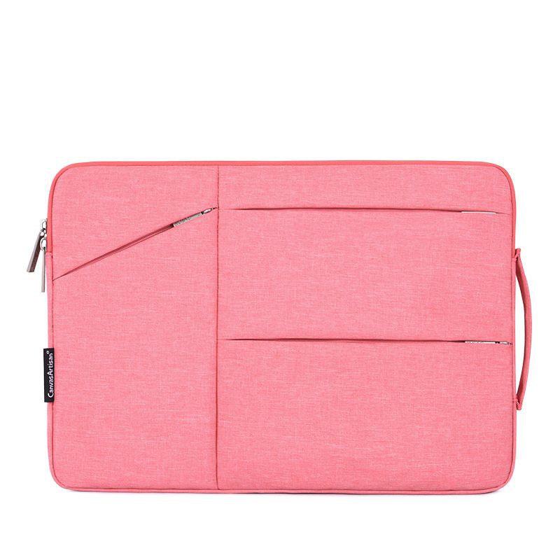 Túi Chống Sốc Macbook Laptop Màu Hồng 13.3&quot;,14&quot;,15.6&quot; Có Quai Xách Nhiều Ngăn - Túi Chống Sốc Pink