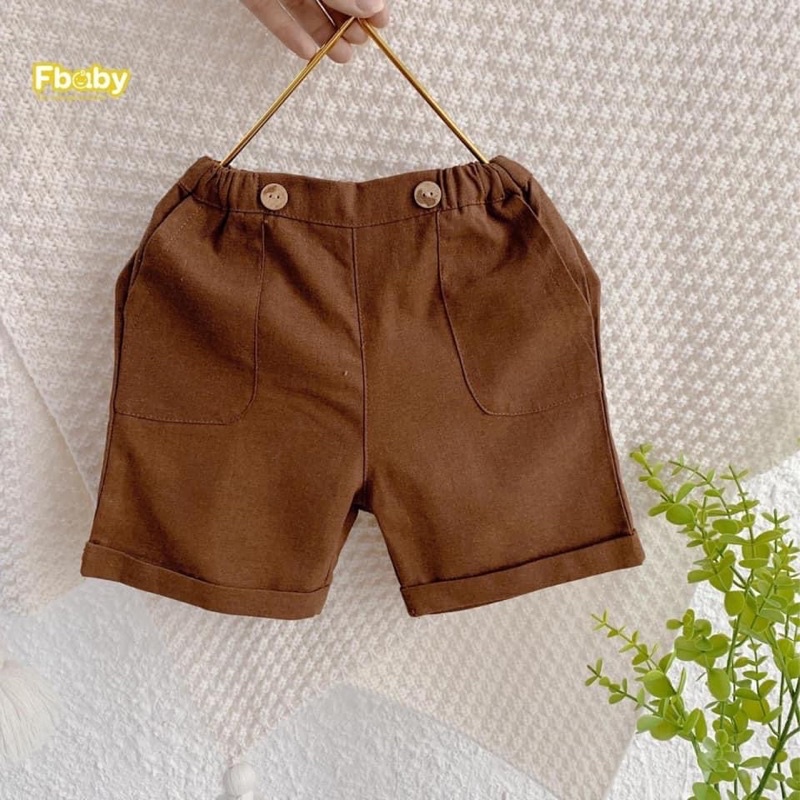 Quần Short kaki Linen bé trai