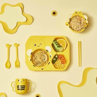 Set bộ đồ ăn dặm cho bé bằng lúa mạch.
