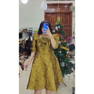 Đầm gấm hoa #bigsize 60kg đến 90kg