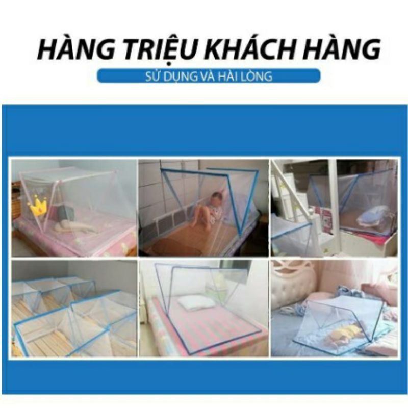 Màn chụp gấp gọn nhập khẩu cao cấp, Màn gấp gọn thông minh khung thép chắc chắn cứng cáp đủ kích thước
