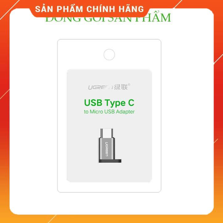 Đầu chuyển đổi Micro USB sang USB type C có hỗ trợ OTG UGREEN US278 50551 dailyphukien