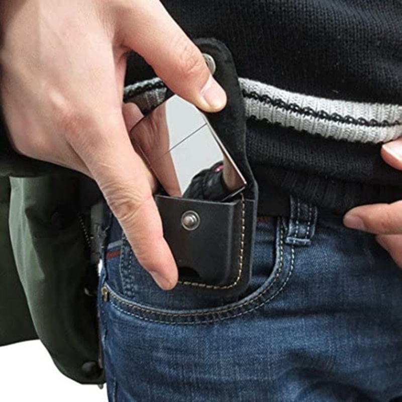 Bao Da Đựng Bật Lửa Có Kẹp Tiện Dụng Giá Đỡ