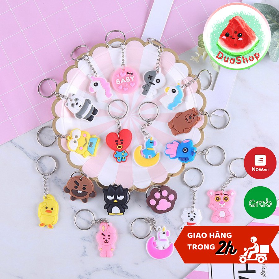 [Mã 11LSSALE giảm 100% đơn 50k] Móc Khóa Silicon Hoạt Hình Nhiều Mẫu (Ngẫu Nhiên) 🍉Duashop🍉