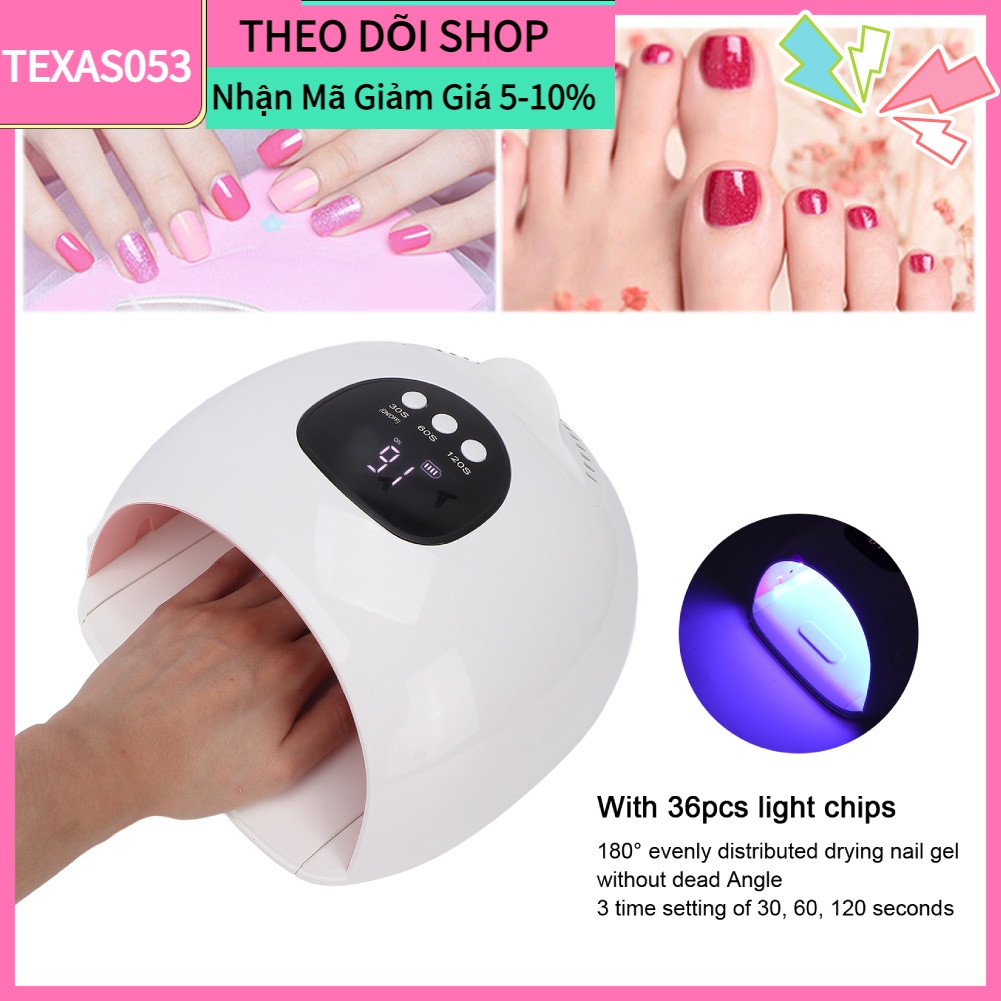 [Hàng mới về] Đèn hong khô sơn gel 36 chip 72W 100-240V làm khô nhanh tiện dụng