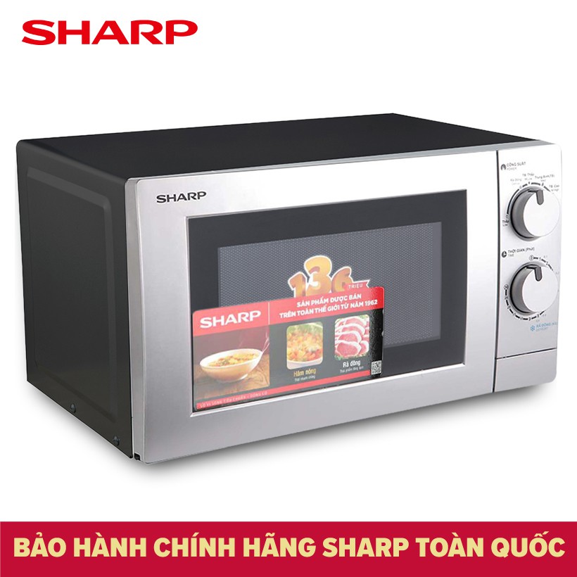 [Mã ELMALL300 giảm 7% đơn 500K] Lò vi sóng Sharp R-209VN-SK 20 Lít